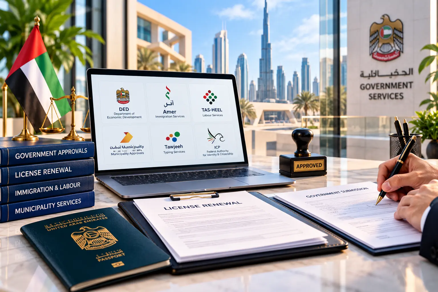 Government liaison and PRO services across UAE departments